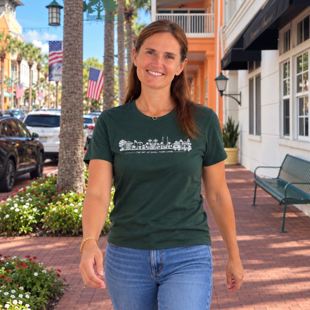 Town Silhouette Cotton T-Shirt