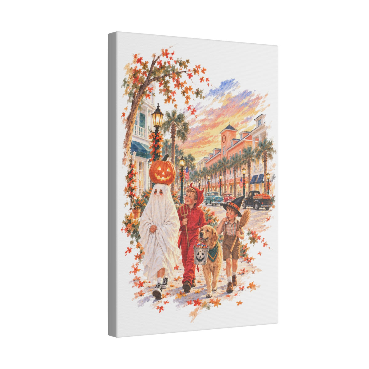 Trick-or-Treat Town Matte Canvas, Stretched, 0.75" (Multi-Size)
