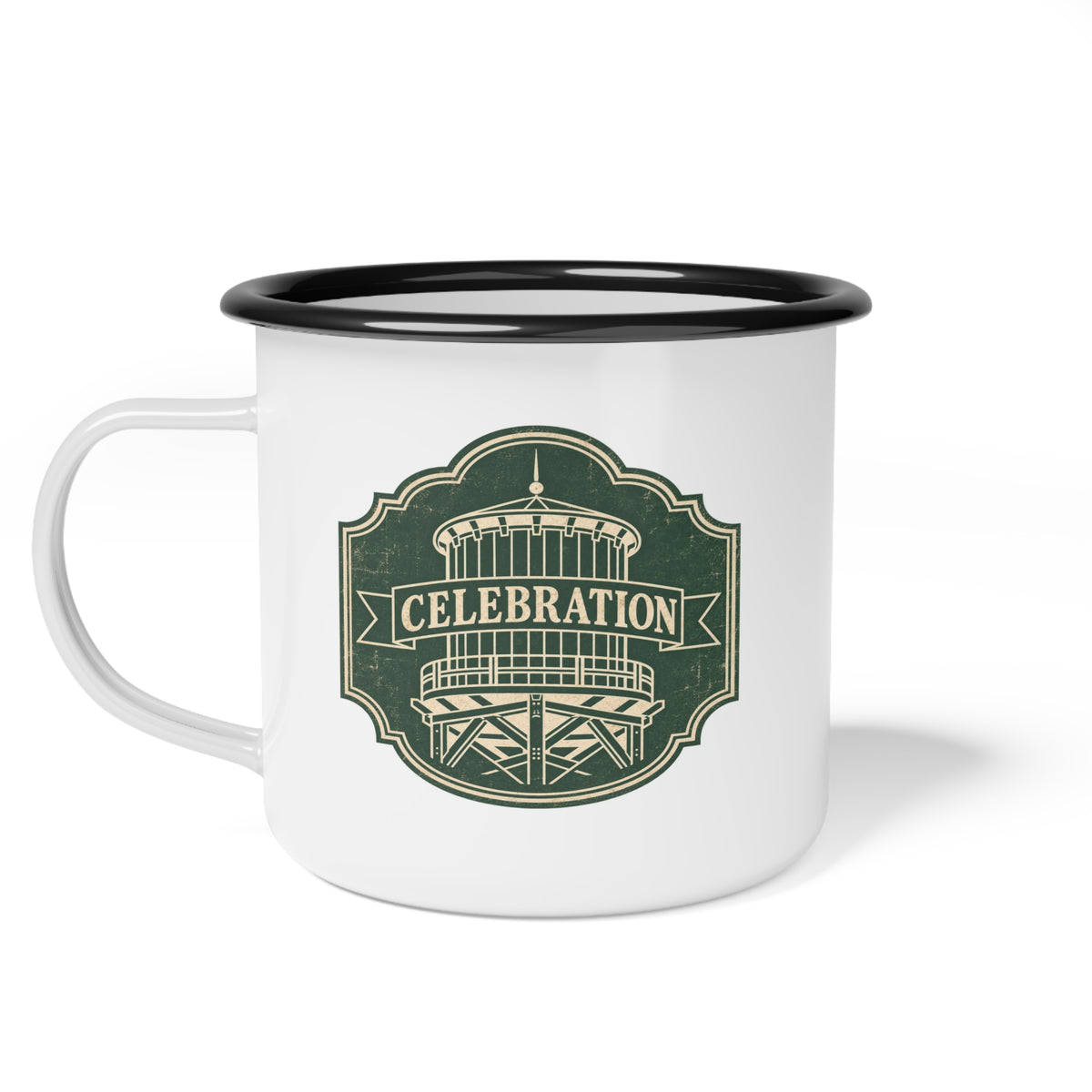 Water Tower Enamel Camp Cup