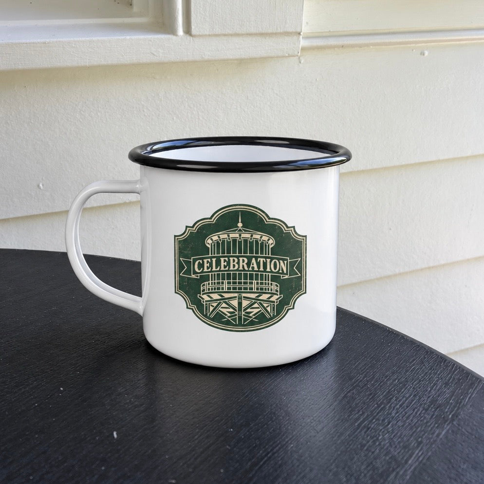 Water Tower Enamel Camp Cup